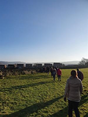 New years day walkers in Hepworth